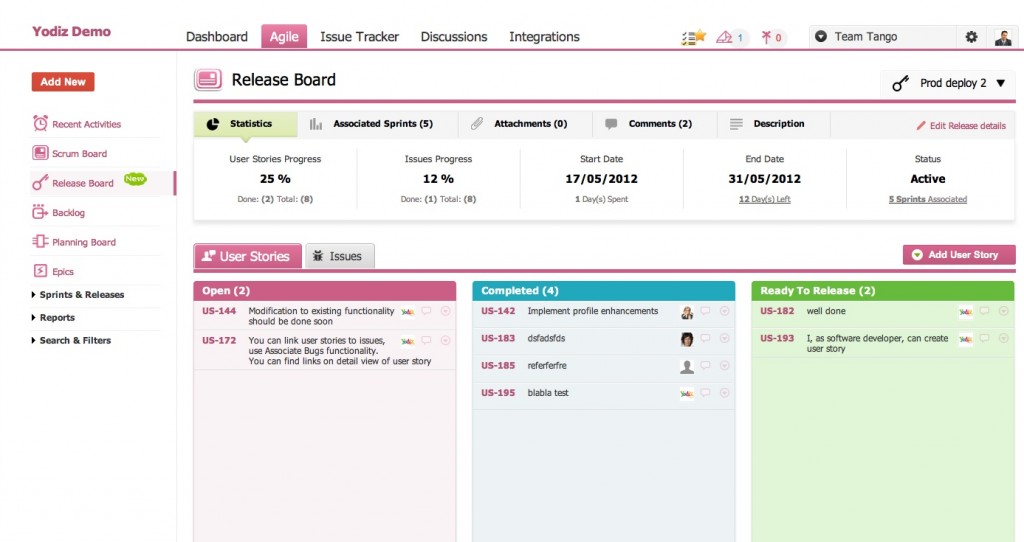 Yodiz Release Board