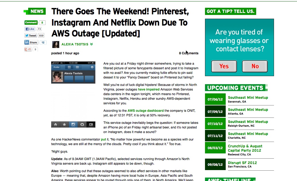 Amazon outage causing issues