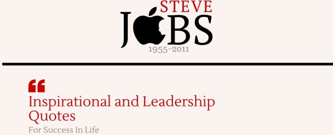 Steve Jobs Quotes For Inspirational and Leadership For Success In Life
